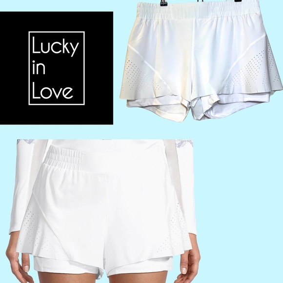 Lucky in Love White Hype Double-Layered Ruffled Shorts - Picture 12 of 12